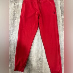 Quality red joggers